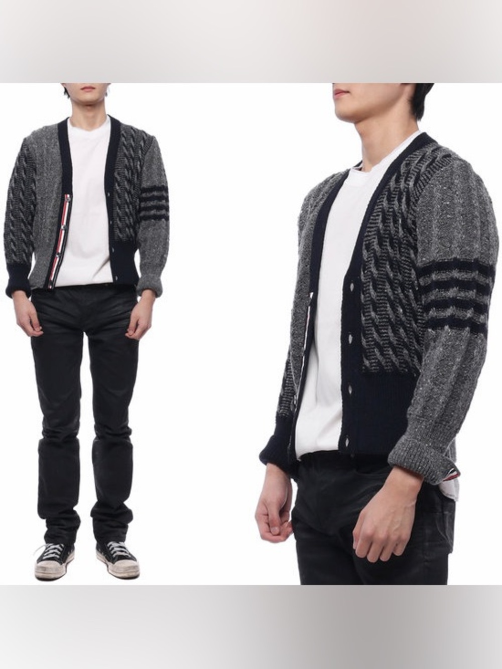 Thom Browne Gray 4-Bar Cardigan